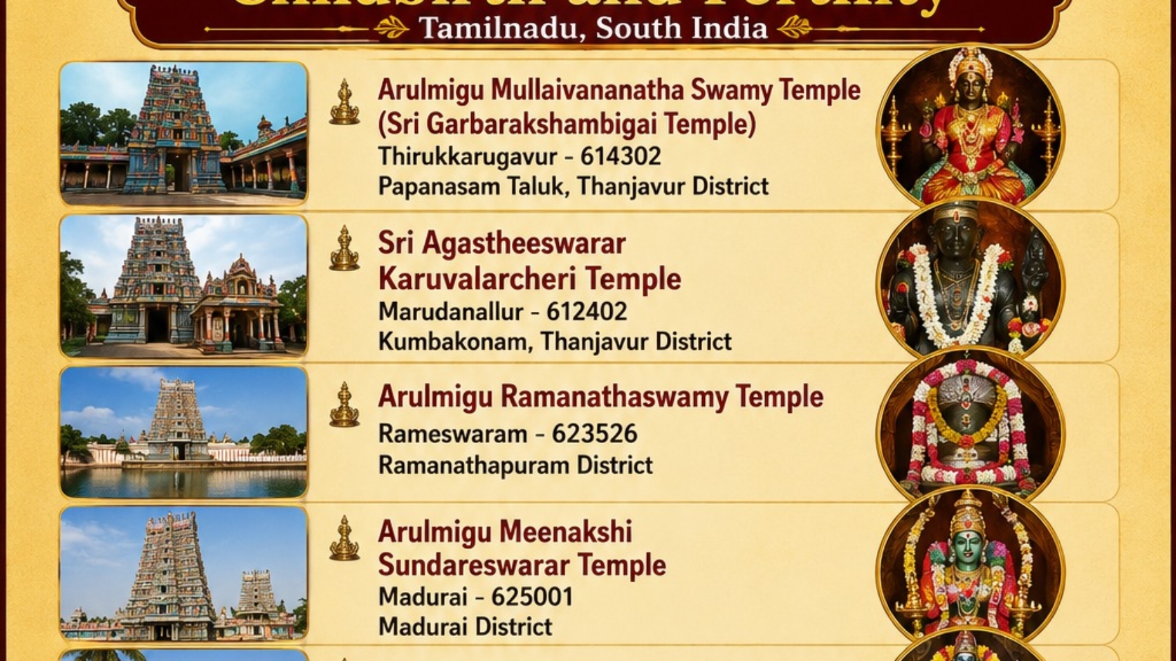 Temples for childbirth and fertility in Tamil Nadu offer divine blessings, hope, and spiritual guidance for aspiring parents.
