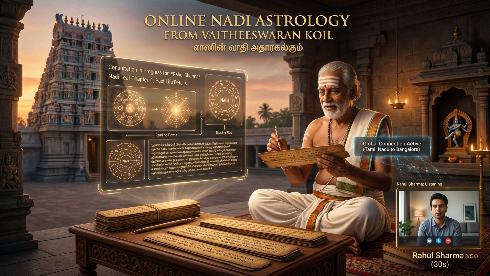 online Nadi astrology from Vaitheeswaran Koil