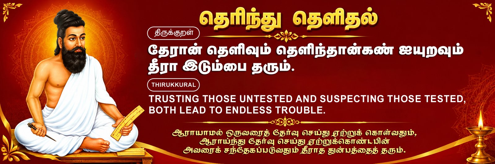 Thirukkural wisdom by Thiruvalluvar